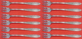 William and Mary by Lunt Sterling Silver Cocktail Fork Set 12 pieces 5 1/2"