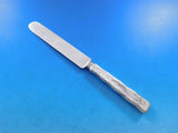 Lap Over Edge Acid Etched by Tiffany Sterling Dessert Knife HHAS w/ Foliage #1