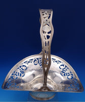 JE Caldwell Sterling Silver Fruit Basket with Swing Handle Daisy Flowers (#8415)