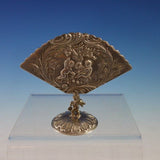 J. Kurz and Co. German .800 Silver Menu Holders Figural Repoussed Cupids (#2901)