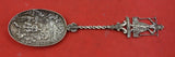Dutch Sterling by Various Makers Berry Spoon .833 silver woman w/ water 7 3/4"