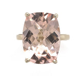 14k White Gold Large 10.85 Carat Genuine Natural Morganite Ring (#J6548)