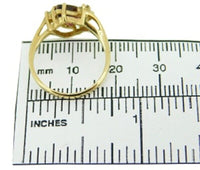 14k Yellow Gold Pear Shape Pink Genuine Natural Tourmaline Ring Jewelry (#J215)