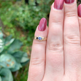Vintage 14k Gold .21ct Sky Blue Genuine Natural Sapphire Child's Ring (#J7475)