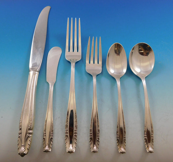 Stradivari by Wallace Sterling Silver Flatware Set for 12 Service 74 Pcs Dinner