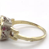 14k Yellow Gold 4.5ct Genuine Natural Rhodolite Garnet Filigree Ring (#J6149)