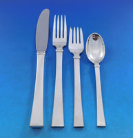 Bell by Hans Hansen Danish Sterling Silver Flatware Set 8 Service 50 pcs Modern