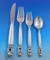 Acorn by Georg Jensen Sterling Silver Dinner Flatware Set 12 Service 63 pieces