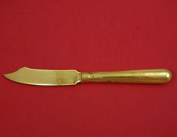 Theaded Vermeil by Francis Higgins English Sterling Silver Fish Knife 8"