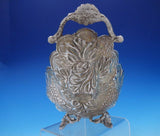 Egyptian .900 Silver Bread Tray / Bread Bowl Repoussed Design Cast Feet (#3863)