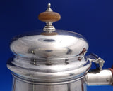Adie Brothers English Sterling Silver Tea Set 4pc w/ Ellis-Barker SP Tray #8711