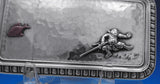 Mixed Metals by Whiting Card Case Hammered Applied Figural Japanese Boat (#8940)