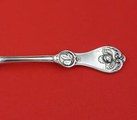 Strawberry by Durgin Coin Silver Tea Fork 6" Heirloom Silverware