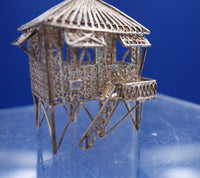 Filigree by Unknown Sterling Silver Doll House Miniature House on Stilts (#6889)