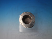 Arts & Crafts Hand Hammered 900 Silver Candlestick 7 1/2" Monogram R (#6141)