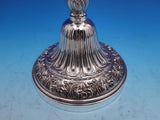 European .925 Sterling Silver Candelabra Pair 3-Light Repoussed w/Dolphins #9289