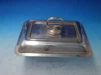Beaded English Silverplate Top of Vegetable Dish removable handle (#6124)