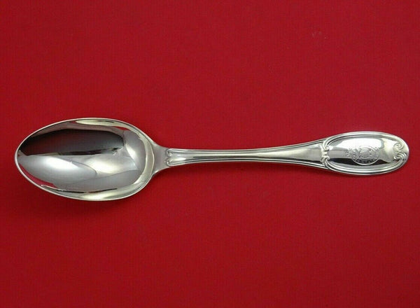 English Victorian Sterling Silver Dinner Spoon / Serving Spoon Circa 1856 8 3/4"