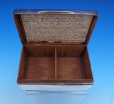 English Estate Sterling Silver Cigarette Box "Pax in Bello" w/Presentation #7936