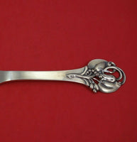 K. Jacobsen Danish Sterling Silver Berry Spoon Pierced Floral and Leaf Handle 8"