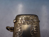 Smith and Bartlam English Estate Sterling Silver Match Safe Vermeil Ivy #6842-2