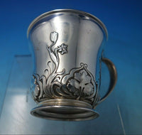 Athenic by Gorham Sterling Silver Child's Cup w/Tulips Daffodils #A3090 (#6257)