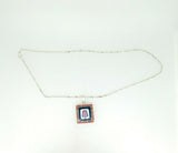 Jim Kaufmann Sterling Rhodochrosite Genuine Natural Opal Inlay Pendant (#J5032)