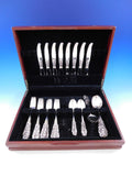 Tele by Mylius Brodrene 830 Silver Flatware Set Service 40 pcs Norwegian Pierced