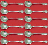 French Provincial by Towle Sterling Silver Cream Soup Spoon Set 12 pieces 6 1/4"