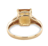 10k Yellow Gold 2.91ct Genuine Natural Citrine Ring Size 4.75 Jewelry (#J7395)