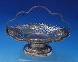 Middle Eastern Sterling Silver Compote with Swing Handle Pierced Engraved #6499