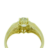 10k Yellow Gold 1ct Genuine Natural Precious Topaz Ring with Diamonds (#J684)