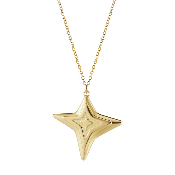 2021 Georg Jensen Christmas Ornament Four Point Star Gold - New