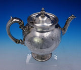 Martin Hall and Co Sterling Silver Tea Set 4pc Hand Engraved c. 1823 (#3698)