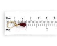 14k Gold 4.43 Carat TW Genuine Natural Garnet Briolette Drop Earrings (#J7133)