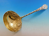 Chrysanthemum by Durgin Sterling Silver Oyster Serving Ladle Gold Washed 10"