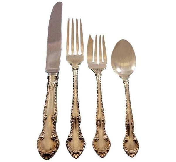 English Gadroon by Gorham Sterling Silver Flatware Set for 6 Service 24 pieces