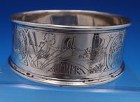 William Kerr Sterling Silver Child's Bowl Acid Etched with Four Seasons (#7771)
