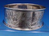 William Kerr Sterling Silver Child's Bowl Acid Etched with Four Seasons (#7771)