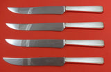 Modern Classic by Lunt Sterling Silver Steak Knife Set Texas Sized Custom 9 7/8"