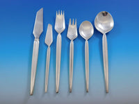 Trenza by Celsa Mexico Sterling Silver Flatware Set Service Mid Century Mod 76pc