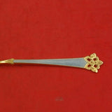 Anitra by Th. Olsens .830 Silver Demitasse Spoon Lavender Enamel Vermeil 4 1/2"