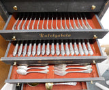 Model #150 by Bruckmann Sohn 800 Silver Flatware Set Service 175 pcs in Orig box