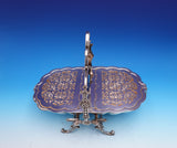 Antique Victorian English Silverplate Scallop Shell Bun Warmer Pierced (#9223)