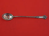 Morning Glory by Alvin Sterling Silver Olive Spoon Pierced w/ Leaves Long Orig