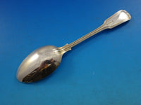 Fiddle Thread by James Robinson Sterling Silver Place Soup Spoon handle up 7 1/8