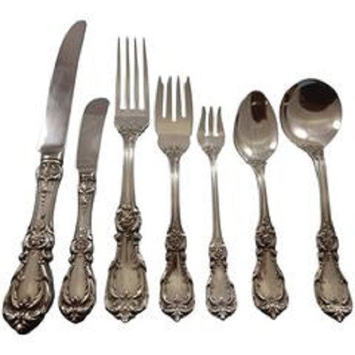 Burgundy by Reed and Barton Sterling Silver Flatware Set 12 Dinner Service 84 Pc