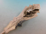 Saxon Stag by Duhme Coin Silver Fish Server Gold Washed B.C. 12 1/2" 3D