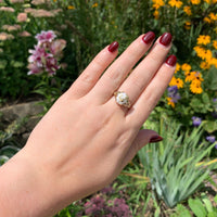 10k Yellow Gold 3.16ct Genuine Natural Gold Vein Quartz Ring Size 9.25 (#J6937)