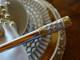 Aegean Weave Gold by Wallace Sterling Silver Flatware Set 8 Service 35 Pieces